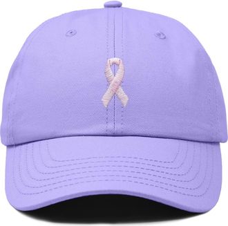 Dalix Pink Ribbon Dad Cap in Lavender at Nordstrom