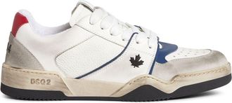 Dsquared2 Skate distressed lace-up sneakers - men - Polyamide/Cotton/Calf Leather/Polyester/Rubber - 43 - White