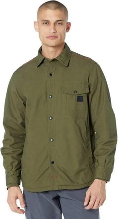 Wolverine Work Shirt Jacket Mens Olive Green Cotton Long Sleeve GBO287