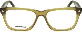Dsquared2 Glasses, male, Green, Size: ONE SIZE Acetate Rectangular Eyeglasses