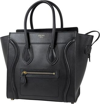 Celine Black Leather Tote Bag (Pre-Owned)