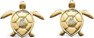 Robinson Pelham 14K yellow gold diamond Turtle earrings