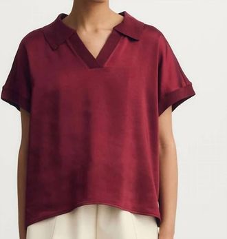 M&eacute;lissa Nepton Jill V-Neck Top In Red