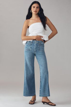 Paige Anessa High-Rise Crop Wide-Leg Jeans