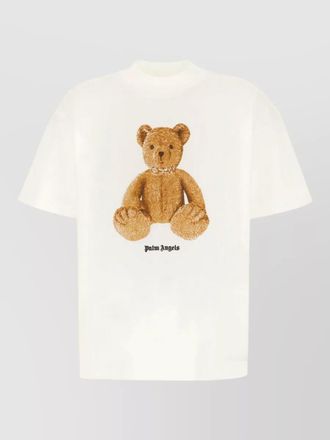 Palm Angels cotton t shirt crew neck teddy bear