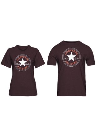 Converse T-Shirt CONVERSE UNISEX CONVERSE GO-TO ALL STAR PATCH LOGO STANDARD FIT T-SHIRT, Damen, Gr. 3XL, braun (rugged braun), Single Jersey, Obermaterial: 10