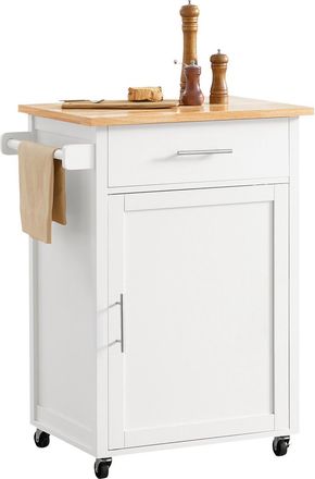SoBuy Carrito Auxiliar De Cocina Con Un Caj&oacute;n Y Una Puerta Carrito Multifuncional 68x46x90 Cm Fkw102-wn Sobuy Es