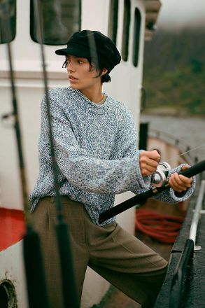 Pilcro Harlow 100% Marled Cotton Sweater