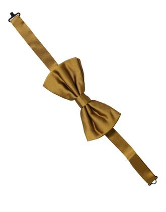 Dolce & Gabbana Silk Adjustable Bow Tie - Yellow