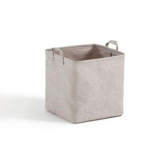 La Redoute Interieurs Vierkante mand, 100% polyester, Lihoa