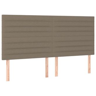 vidaXL Cabeceros 4 Unidades De Tela Gris Taupe 100x5x78/88 Cm Vidaxl
