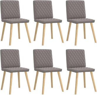 vidaXL Vidaxl - Sillas De Comedor 6 Unidades De Tela Gris Taupe