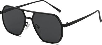 Generic Mens Driving Metal Sunglasses Womens Outdoor Sports Vacation Sun Glasses(Black)