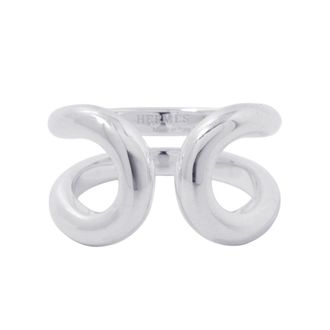 Herm&egrave;s Silver Silver 925 Band Ring (Pre-Owned)