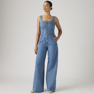 Levi's Audra Seamed Jumpsuit - Womens - XS - Medium Wash / Cause And Effect
