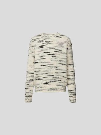 Iro Wollpullover mit Allover-Muster in Ecru, Gr&ouml;&szlig;e XL