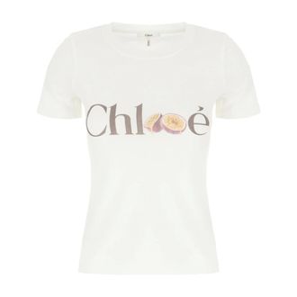 Chlo&eacute; T-Shirts, female, White, Size: XS Logo T-shirt