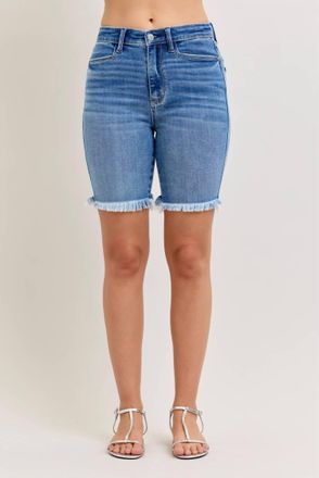 Judy Blue High Waisted Bermuda Shorts In Medium Wash