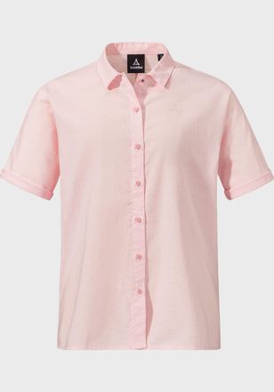 Sch&ouml;ffel Outdoorbluse SCH&Ouml;FFEL Urban Blouse Style Kalmen WMS, Damen, Gr. 36, rosa (3205, rosa), Oberstoff: 73% Baumwolle 27% Hanf, bequem, V-Ausschnitt, Blusen