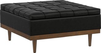 Simpli Home Mariah 36In Contemporary Rectangle Lift Top Table Storage Ottoman