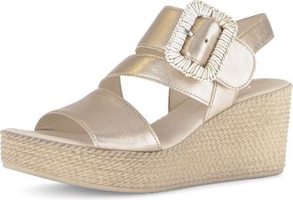 Gabor 84.771 Platform Wedge Sandal in Champagne at Nordstrom, Size 6.5Us