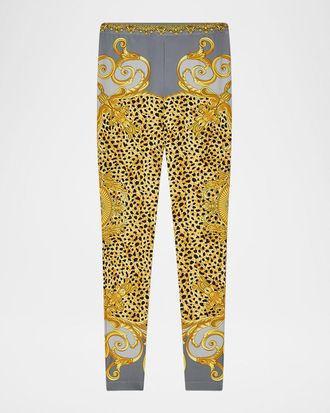 Versace Cheetah Foulard Leggings