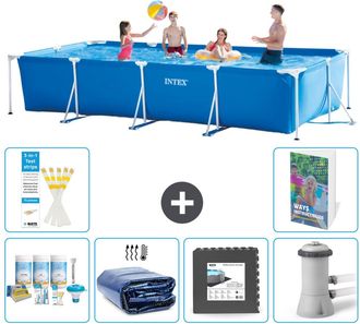 Intex Piscina Con Estructura Rectangular - 450x220x84 Cm - 7-piezas S59