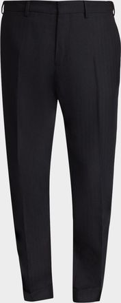 Dries Van Noten Men & apos;s Philip Herringbone Wool Pants