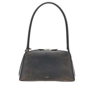 Alaia Le Bouledogue vintage effect leather bag Woman One Size