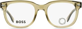 BOSS transparent square-shape glasses - men - Acetate - One Size - Brown