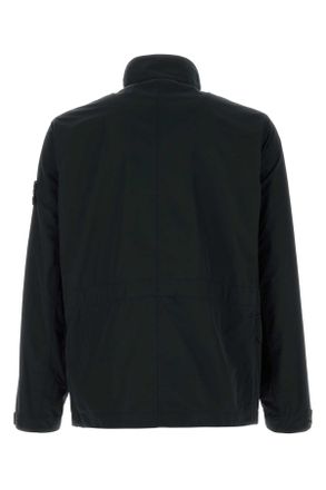 Stone Island Mens Black Polyester Jacket Giubbini