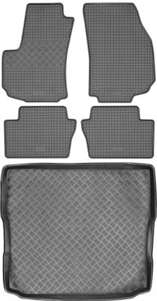 OEM Juego De Alfombrillas De Goma Para Coche Y Alfombrilla Para Maletero Para Opel Zafira B Minivan (2005-2011)