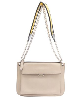 Marni Silver Lock Dual Zip Pouch Chain Sport Strap Crossbody Bag (Authentic Pre-Loved)