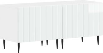 vidaXL Mueble De Tv Blanco Brillante Madera De Ingenier&iacute;a Vidaxl