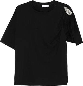 Area Top con decorazione - Nero