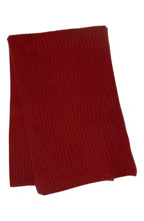 Gorski Cashmere Knit Scarf in Red at Nordstrom