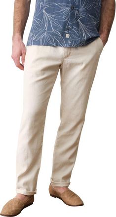 Marine Layer Saturday Slim Straight Leg Chinos in Natural at Nordstrom, Size Xx-Large X 34