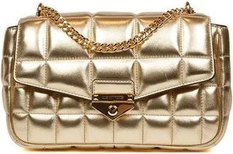 Michael Kors Soho Grote Schoudertas met Ketting - Dames - Tassen - Geel - Maat: ONE Size Vinyl