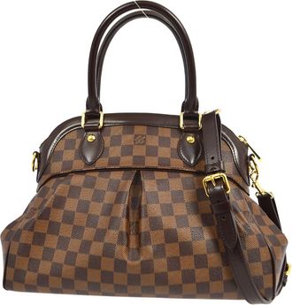 Louis Vuitton Trevi Handbag Damier Brown Canvas Handbag (Pre-Owned)