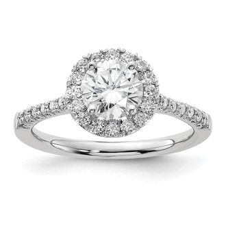 Diamond2Deal 14k White Gold Lab Grown Diamond Wedding Band Ring 0.33Ct Clarity- VS Color- D-E