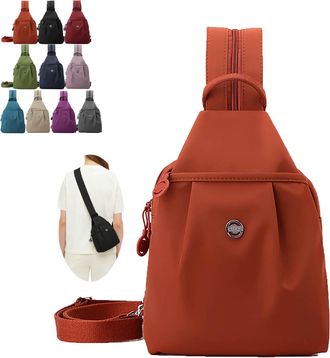 Generic 2026 Premium 3 in 1 Anti-Theft Travel Tote Bag Fashion Oxford Cloth Casual Backpack Women Messenger Sling Crossbody Chest Bag (Orange)