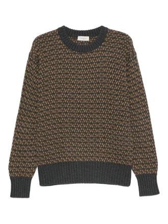 PIACENZA 1733 geometric-pattern wool sweater - Blue