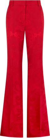 Roberto Cavalli Pantaloni a fiori - Rosso