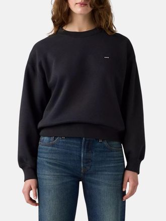 Levi's Felpa girocollo in cotone con logo a contrasto e spalle cadute