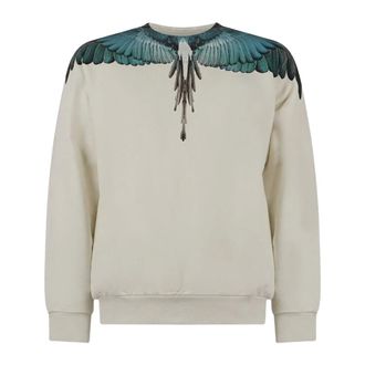 Marcelo Burlon Crewneck Sweatshirt - Heren - Sweatshirts & Hoodies - Beige - Maat: L Katoen
