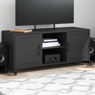 Berkfield Home TV Cabinet Black 100.5x39x43.5 cm Steel