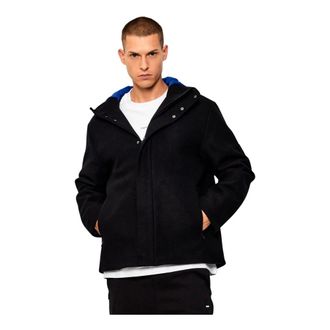 Emporio Armani Winter Jackets, male, Black, 2XL, Hooded Padded Jacket