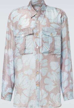 Dries Van Noten Camicia in seta con stampa floreale