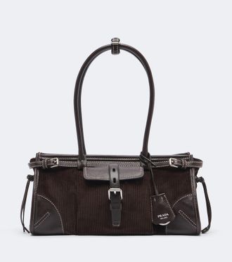 Prada Bolso al hombro Prada Bonnie Medium de pana