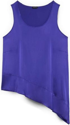 Fiorella Rubino Sleeveless Tops - Dames - Tops zonder mouwen - Paars - L - Satijn - Tops